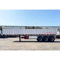 Vente flash Semi-remorque à parois latérales en acier de 40 pieds à 3 essieux pour le transport de palettes lourdes et la logistique de fret général