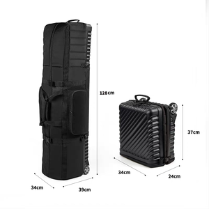 กระเป๋าเดินทางพับได้แบบแข็งพร้อมล้อถุงกอล์ฟทำจากไนลอน + กันน้ำ - Product Image 2