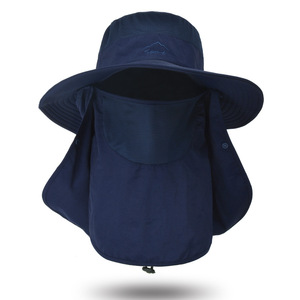 Venta al por mayor personalizado al aire libre protector solar impermeable extraíble cara cuello solapa de punto cubo gorra de pesca bordado <span class=keywords><strong>pescador</strong></span> sol <span class=keywords><strong>hombre</strong></span> <span class=keywords><strong>sombreros</strong></span> - Product Image 2