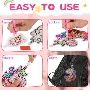 Gem Arts and Crafts for Girls and Boys, Gem Art Kids Diamond Painting Kit, regali di compleanno fai da te artigianato per bambini - Product Image 2