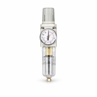 Régulateur de filtre à air avec purge automatique, manomètre 1/4'', 5m, AW2000-02D, en alliage d'aluminium, vanne de réduction de pression pneumatique 500L/min