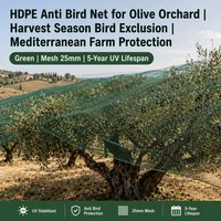 Filet anti-oiseaux en HDPE blanc stabilisé aux UV pour séchage de raisins et raisinets, post-récolte, facile à installer