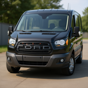 Parrilla Delantera Negra con Barra LED para Ford E150 E250 E350 2008-2013, Accesorio Exterior - Product Image 2