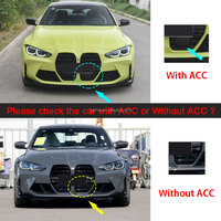 Grille de pare-chocs avant en fibre de carbone sèche pour BMW 3 4 ser G80 M3 G82 G83 M4 2021 + Cadre de calandre avant Décoration de voiture Kits de carrosserie FRP