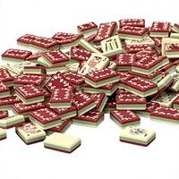 Kit de Mahjong de Luxe Moderne Deluxe 160 Tuiles Acryliques Marron Triple Couche Motif Floral Vert Rouge Vigne pour Fête Sociale Classique et Amusante