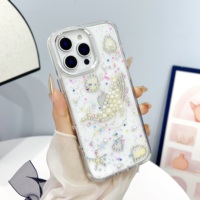 Coque de téléphone de marque OppoTransparent Crystal Diamond Anti Drop Soft Case Modèles féminins Couverture arrière mobile pour iPhone Samsung Series