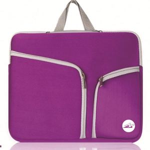 Portable 15.6 Inch Neoprene Laptop Sleeve Case Large Capacity Notebook <b>Computer</b> Pocket Case Two Pockets <b>for</b> Tablet Briefcase - Product Image 2