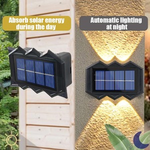 Nouvelle lampe murale solaire LED, éclairage extérieur étanche, éclairage vers le haut et vers le bas, pour balcon, paysage, jardin, décoration - Product Image 1