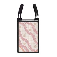 Nouveaux sacs isothermes portables populaires Logo personnalisé Hawaii Puakenikeni Hibiscus Design Polyester isolé autocollant magique sac de repas