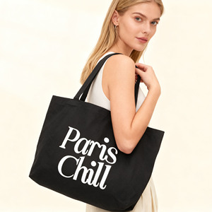 Bolso grande personalizado impreso logotipo bolso de compras algodón moda lona bolso con asa bolso cruzado - Product Image 3