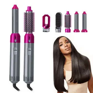 Quality OEM ODM 5 In 1 Hair Styler Air Styling Professional Hot Air Brush Set For Fast Drying Curling Volumizing Straightening