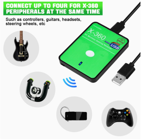 X360es PC Wireless Controller Receiver Xboxes360 PC Computer Adapter Supports Windows