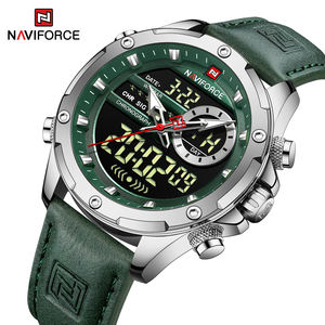 NAVIFORCE 9208, venta al por mayor, cronógrafo de cuarzo, reloj informal para hombre, reloj de cuero genuino resistente al agua con fecha para hombre, reloj Masculino - Product Image 6