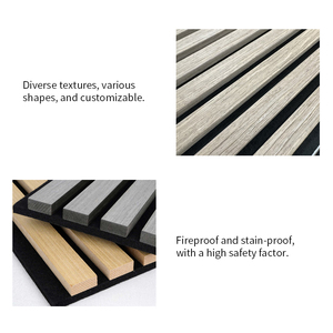 Panneau mural acoustique en lattes de bois durable, <span class=keywords><strong>absorbeur</strong></span> de son en MDF pour cinéma maison et solution anti-bruit haut de gamme pour les espaces commerciaux - Product Image 3