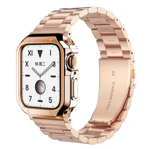 <span class=keywords><strong>Bracelet</strong></span> pour <span class=keywords><strong>Apple</strong></span> <span class=keywords><strong>Watch</strong></span> 40mm 44mm <span class=keywords><strong>Bracelet</strong></span> 38mm 42mm boîtier souple en acier inoxydable <span class=keywords><strong>Bracelet</strong></span> pour iWatch SE 8 7 6 5 4 3 - Product Image 3