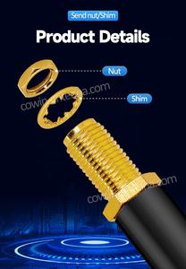 Cable Coaxial RF Personalizado RG58 LMR195 LMR240 de Ángulo Recto RP-SMA Macho a RP-SMA Hembra de 50 Ohmios DC-6GHz para Extensión de WIFI <span class=keywords><strong>TP</strong></span>-<span class=keywords><strong>Link</strong></span> - Product Image 6