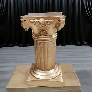 Macetas de Resina Europeas 2026, Estilo Columna Romana, Blancas y Doradas, Redondas y Grandes, para Decoración de Eventos y Bodas - Product Image 6