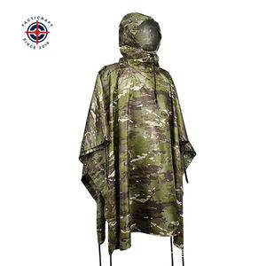 Poncho de lluvia impermeable 3 en 1 de camuflaje multifunción impermeable ligero para senderismo Camping - Product Image 1