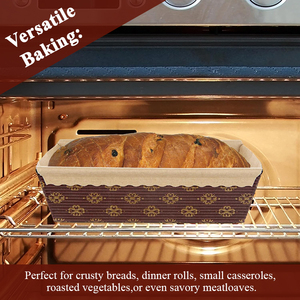 Thân Thiện Với Môi Kraft Bánh Mì Loaf Pan Rò Rỉ Bằng Chứng Lò Vi Sóng An Toàn Dùng Một Lần Hình Chữ Nhật Các Tông Giấy Nướng Chảo Có Nắp Đậy - Product Image 5