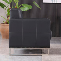 Canapé de réception de luxe moderne en cuir pour visiteurs, ensemble de canapés modulaires de bureau au design contemporain