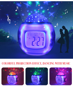 Reloj despertador Digital LED con proyección de tiempo en pared, calendario de sonido Natural - Product Image 5