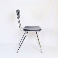 Chaise d'étudiant américaine électroplaquée pour université, école, salle de classe, collège, chaise de cadet, chaise de salle à manger