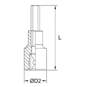 FERVI - BN415N008A 1/4 ''Douille hexagonale-EAN 8012667281373 HAND SOCKETS 1/4" - Product Image 2
