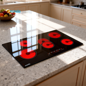 <span class=keywords><strong>Table</strong></span> de cuisson à induction en <span class=keywords><strong>céramique</strong></span> multifonctionnelle Xunda personnalisée <span class=keywords><strong>pour</strong></span> cuisine, 5 brûleurs, 6200W, cuisinière électrique avec commande tactile et minuterie - Product Image 1