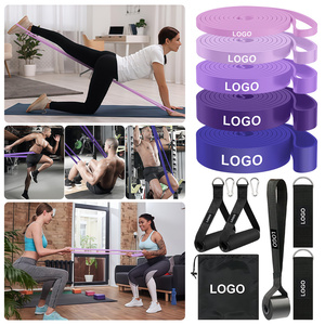 Custom Logo Resistance <b>Bands</b> Set 5 Levels with Carry Bag for Adult Fitness Training Portable Yoga Pilates Gym <b>Workout</b> Equipment - Product Image 4