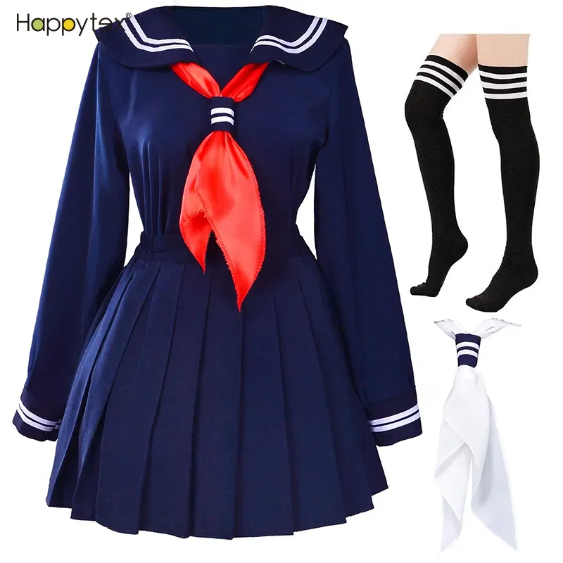 Setelan Seragam Sekolah Jepang Anak Perempuan, Pakaian Cosplay Anime Desain Klasik, Kualitas Tinggi, Minimal Pesanan untuk Pesta