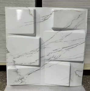 Sıcak satış duvar kağıdı 3D duvar paneli PVC beyaz etkisi ile ses geçirmez ve su geçirmez fonksiyonları için yatak odası oturma odaları villa - Product Image 2