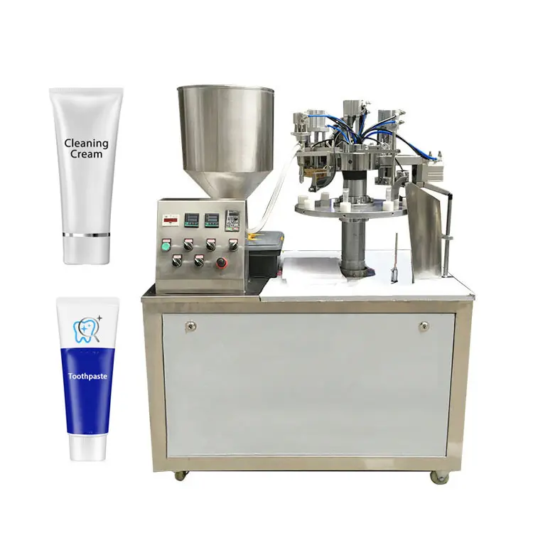 High efficiency automatic thick paste flexible lotion cream tube filling machine