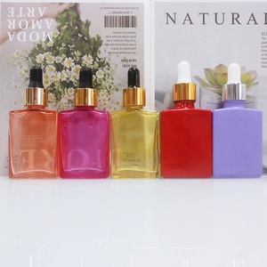 ขวดหยดสี่เหลี่ยมสีอำพันขุ่นแบบกำหนดเอง 30 มล. ขวดหยดแก้วสีน้ำตาลอำพันขุ่นสี่เหลี่ยมผืนผ้าสีดำ - Product Image 3