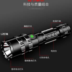 Linterna Táctica LED para Caza, Recargable por USB, Impermeable, Lámpara de Mano Profesional para Tiro Nocturno, Set de Luces de Exploración - Product Image 5