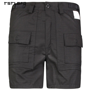 Custom Men's Grid Pattern Cargo Shorts Relaxed Fit Polyester Blend Outdoor Utility Shorts - Product Image 4