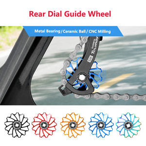 Piezas de <span class=keywords><strong>repuesto</strong></span> para <span class=keywords><strong>bicicleta</strong></span>, polea de cambio trasero 11T 13T, polea guía de aleación de aluminio, rueda de <span class=keywords><strong>rodillo</strong></span> guía para <span class=keywords><strong>bicicleta</strong></span> - Product Image 5