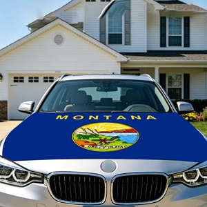 Drapeau de voiture en polyester Spandex 4x5FT avec sublimation du drapeau de l'État du Montana des États-Unis, pour capot de voiture, extérieur, vente en gros - Product Image 3