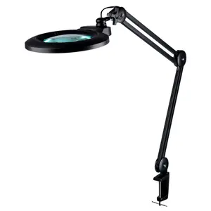 Lampes de table de bureau grossissantes industrielles Lampe à œil à loupe pliante à Led pour équipement de beauté fonctionnant illuminé