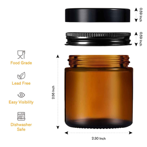 2Oz <span class=keywords><strong>4Oz</strong></span> 9Oz Sang Trọng Rỗng Thẳng Hai Mặt Hổ Phách Rõ Ràng Nến Thủy Tinh Jar Với Nhôm Kim Loại Có Nắp Đậy Cao Cấp Chai Thủy Tinh - Product Image 5