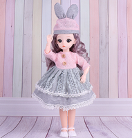 Ensemble de poupées miniatures en plastique de haute qualité de 30 cm pour filles - Figurine de princesse réaliste, jouet de poupée, cadeau d'anniversaire