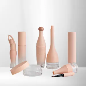 Wholesale Orange Cosmetic Packaging Matte Lip Gloss Tubes Custom Lipstick Container Empty Lip Balm Tube