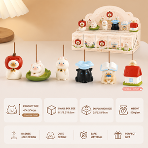 Caja Sorpresa de Resina con Figura de Gato Adorable, Porta Incienso, Decoración para el Hogar, Edición Especial - Product Image 2