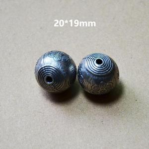 Tibetan Silver Round <b>Spacer</b> Beads With Petal Water Ripple Pattern 12mm For Jewelry Making Beading Supplies - Product Image 5