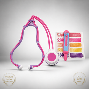 Rosa Kinder-Doktorspielset Medizinisches Spielzeug-Kit mit Stethoskop Thermometer Lehrreiches Rollenspielzeug für Kleinkinder Jungen Mädchen - Product Image 2