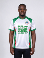 T-shirt de campagne APC Nigeria pour le Congrès de tous les progressistes – T-shirt personnalisé en polyester imprimé « SAFE and SECURE NIGERIA »
