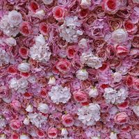 Fourniture transfrontalière Décorations murales de fleurs artificielles en soie de mariage Couleur rose écologique pour une utilisation en studio photo