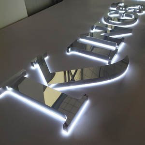 ป้ายไฟ <span class=keywords><strong>LED</strong></span> โลหะ 3 มิติ สำหรับร้านค้าภายนอกอาคาร ป้ายชื่อธุรกิจแบบมีไฟส่องด้านหลัง ป้ายตัวอักษรช่องแสง ป้ายโลโก้สแตนเลสแบบมีไฟ <span class=keywords><strong>LED</strong></span> สำหรับภายนอกอาคาร - Product Image 4