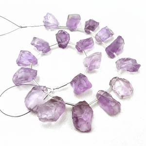 Pierre précieuse d'améthyste rose naturelle de qualité AAA de forme inégale forée brute pour la belle collection de pierres de fabrication de bijoux - Product Image 1