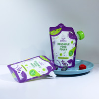 Pochette à bec verseur pour aliments pour bébés de forme personnalisée pochette à presser Doypack Jus de gelée boisson pour aliments pour bébés avec bec