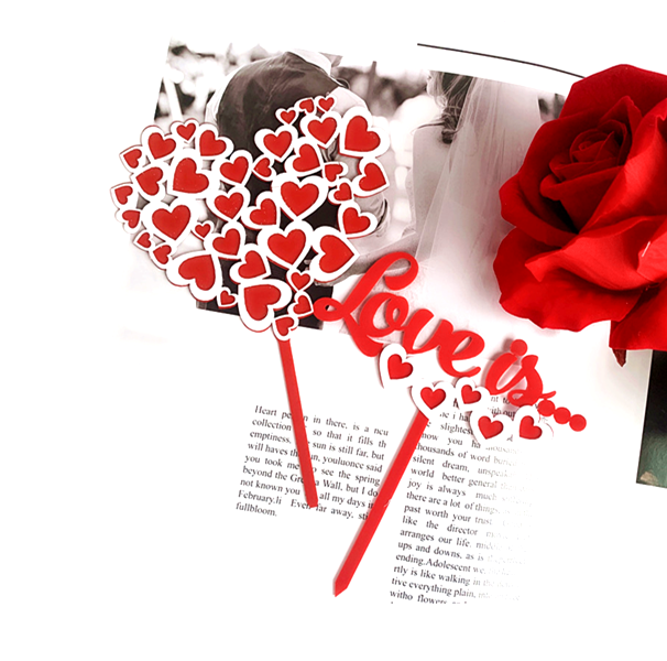 2019 Ai Xiang новый продукт на День святого Валентина Оптовая продажа акриловая лазерная резка машина Единорог круглый торт Топпер пользовательский торт Топпер